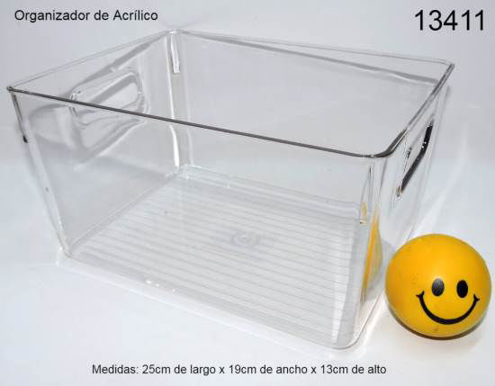 Imagen de ORGANIZADOR ACRILICO RECTANGULAR CON MANIJA 12.23